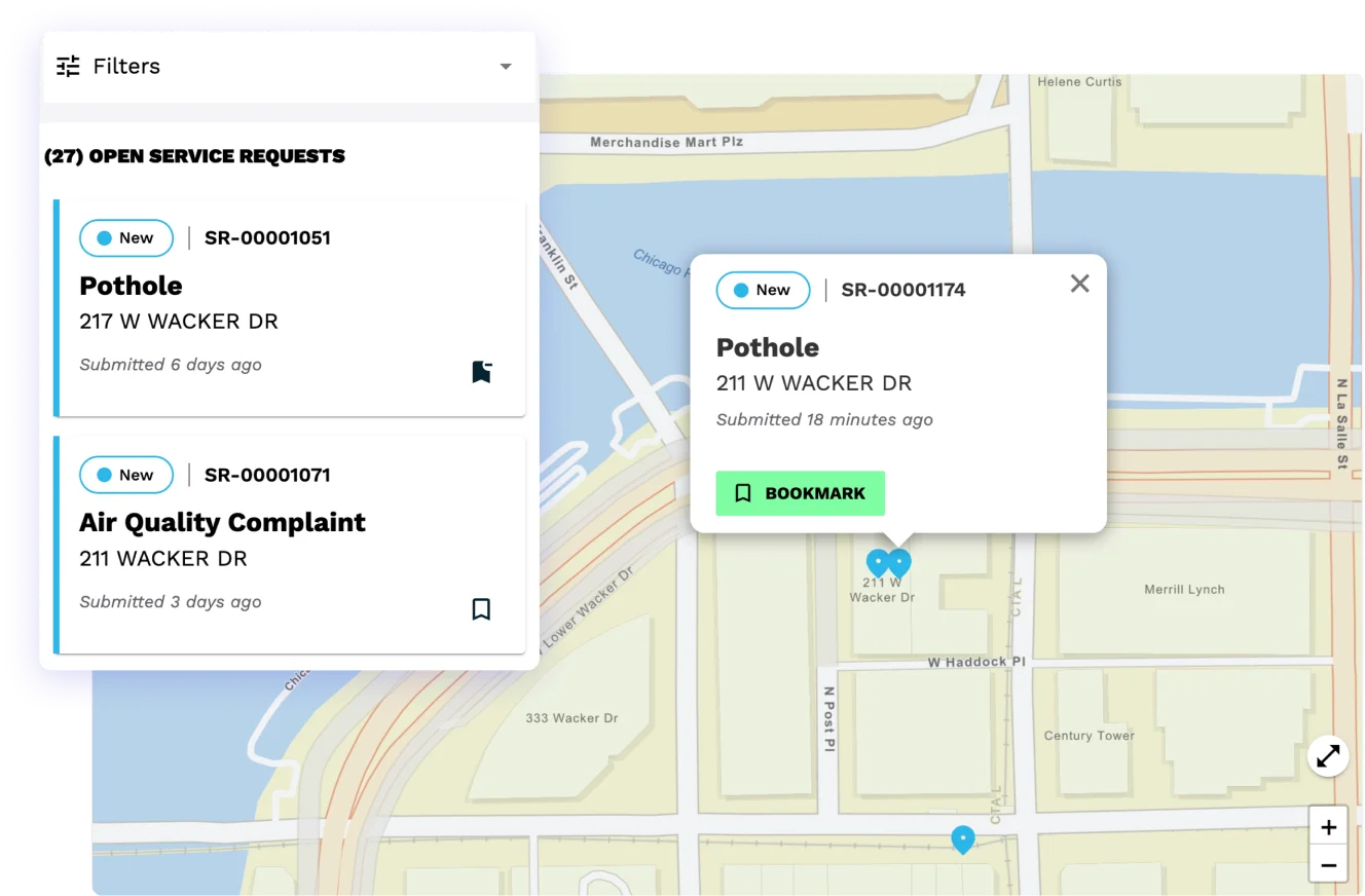 Screenshot of non-emergency services platform produced by Catalyst Consulting Group